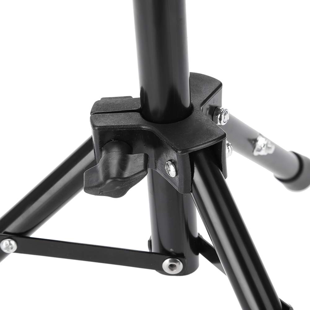 Mannequin Tripod, Portable Adjustable Wig Head Tripod Stand Holder for Hairdressing Makeup Beauty Salon Hair Cosmetology Mannequin Training Doll Model Head Stand (Black)