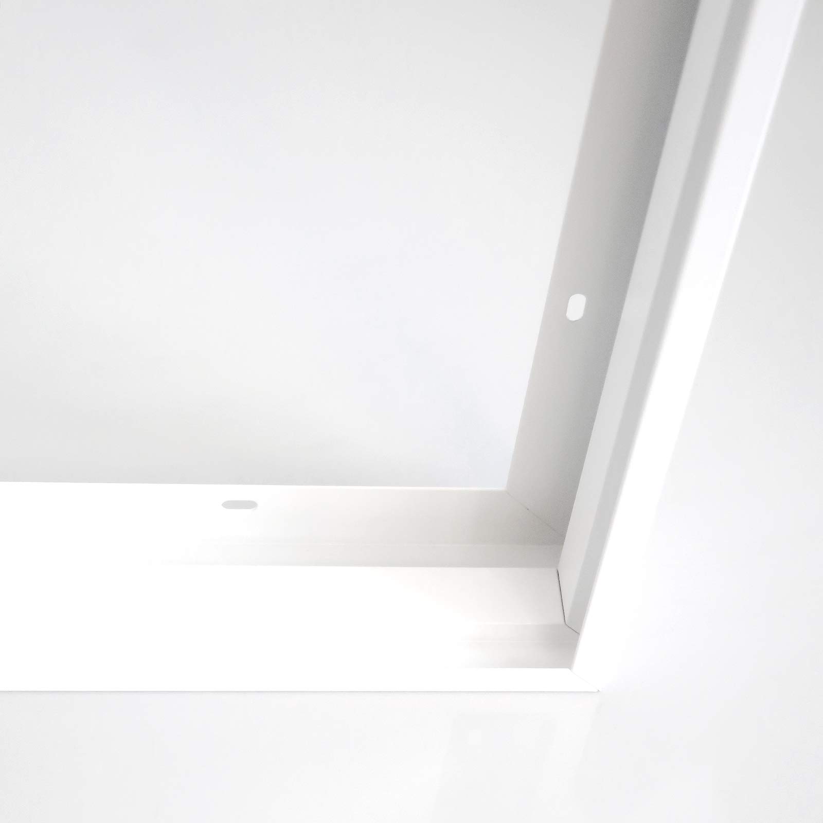 Aufbaurahmen LED Panel 62x62cm Montagerahmen Alu weiß Deckenleuchte Aufputz Deckenmontage schraublos