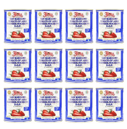 Tomatoes San Marzano DOP by Flora Foods - 12 Cans (28 oz. ea.)