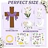 36 Packs Easter He is Risen Cross Craft Kit Make Your Own Jesus Resurrection Cross Hanging Decorations Thankful Ornaments Craft for Church Sunday School Classroom Christian Jesus Faith Easter Party #1