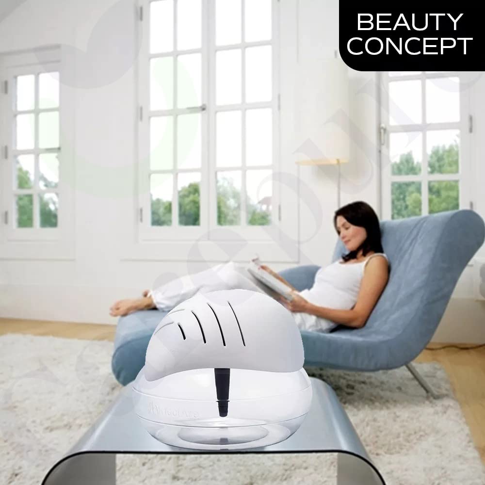 Carepure Water base Air Purifier and Revitliser | Aroma Diffuser Air Revitalizer with Monochrome Light (Leaf Shape) (White) 3