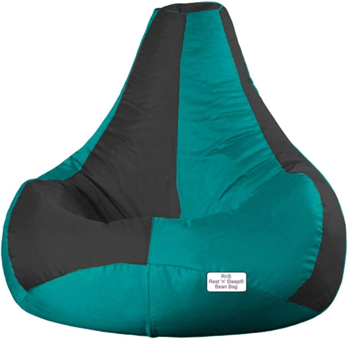 RnS Rest 'n' Sleep Bean Bag Filled with Beans for Living Room, Bed Room for Relaxing, with 1 Year Warranty (3XL, Turquoise/Dark Gray)