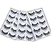 Huapan 3D Faux Mink Lashes: 15 Pairs of Fake Eyelashes with Lash Applicator