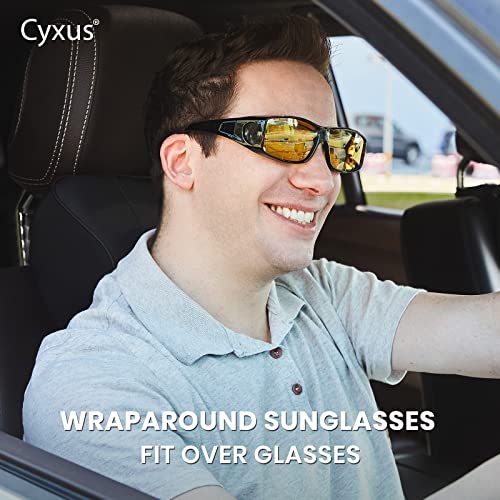 Cyxus Fit Over Polarized Sunglasses for Prescription Glasses – UV Protection Eyewear for Driving, Fishing, Outdoor Activities2