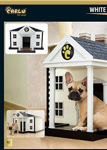 Amazon | 【Carlu Pet House】ドッグハウス ホワイトハウスドッグ 