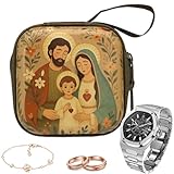 fayarrd Caja organizadora para juguetes – amuleto portátil vintage estilo | Joyero para niñas con porta collares de Pascua, para mujeres, niñas, adolescentes, tocador, casa, viaje, collar y pulsera