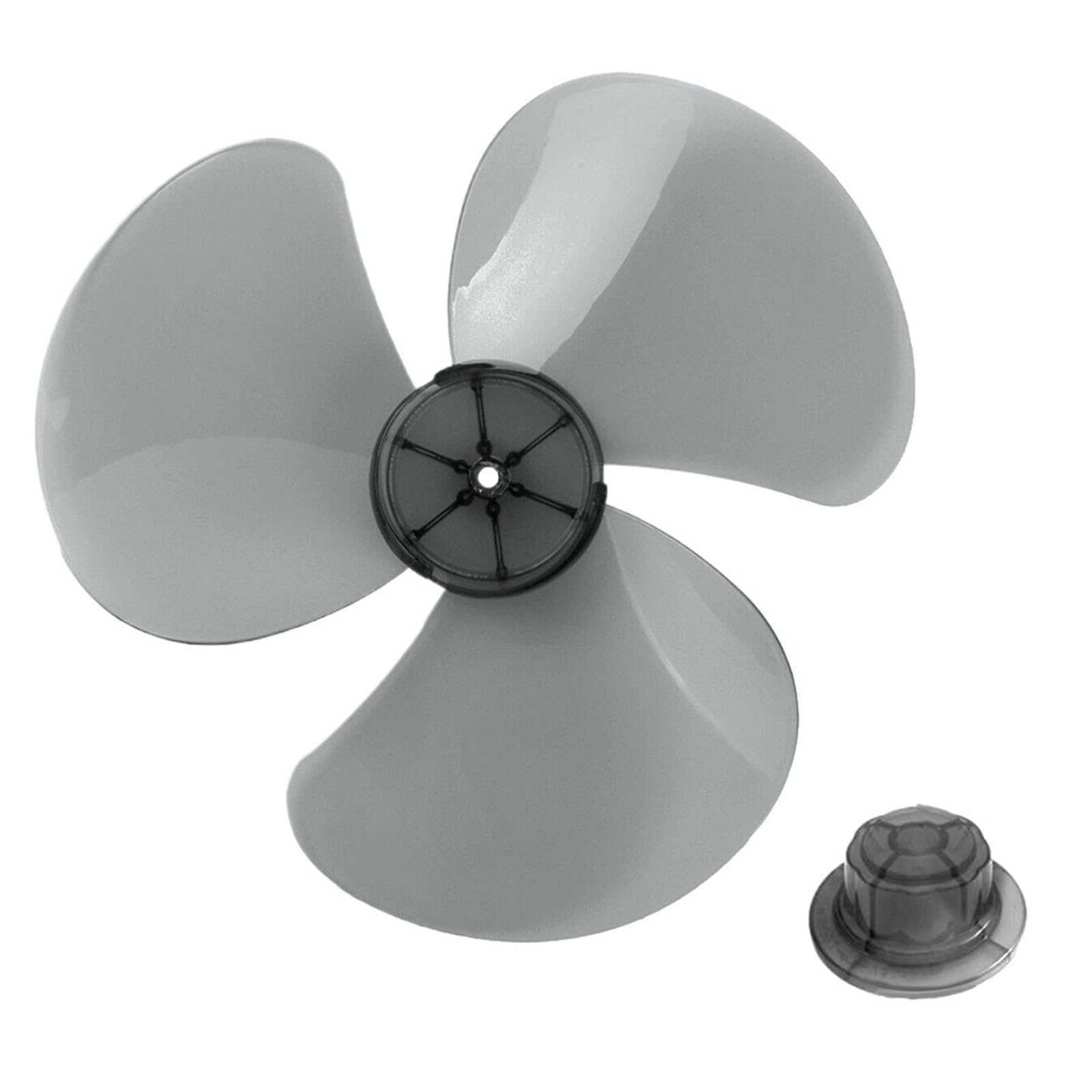 FOELANNE Plastic Fan Blade, ABS Fan Blades 12 inches 3 Leaves Replacement For Fans Multicolor(Transparent Black)