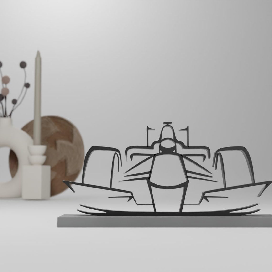 EROTNGO F1 Race Car Display Sculpture | Formula 1 Racing Memorabilia Gift for Fans | Perfect Home & Office Decor | Stylish F1 Car Wall Art 3