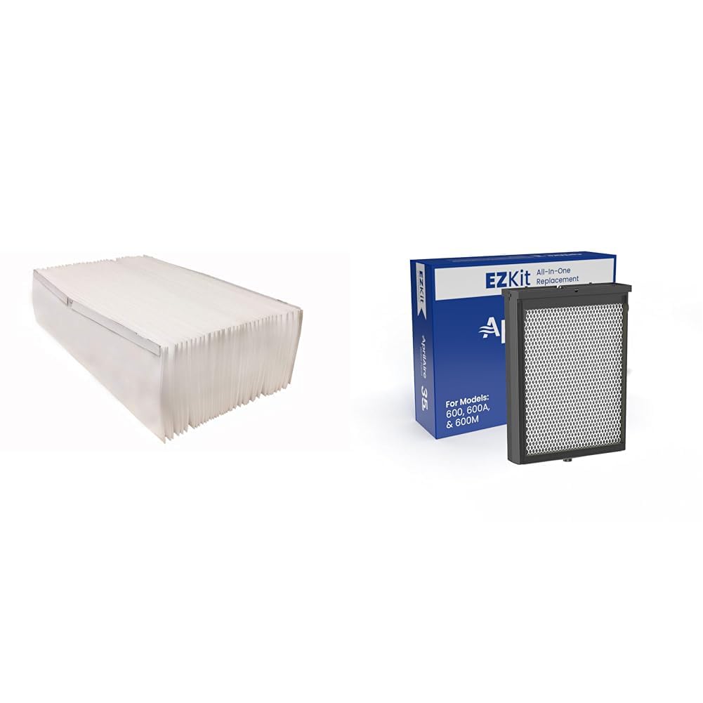 True Blue M2200.1 MERV 13 Replacement Air Filter and AprilAire Humidifier Filter/Water Panel Assembly Replacement Kit for Models 600, 600A, and 600M