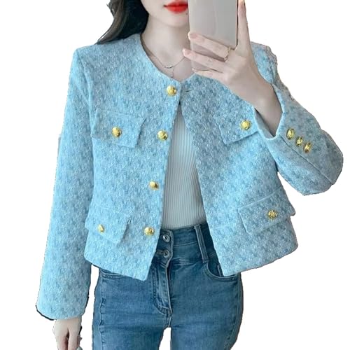 Manteau tweed femme coupe style parfum haute qualité hiver