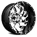 FUEL - D240 CLEAVER 2PC CAST CENTER Gloss Black with Chrome Face (20" x 9", 20 Offset, 8x170 Bolt Pattern, 125.1mm Hub)