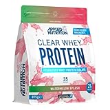 Applied Nutrition Clear Whey Isolate - Whey Protein Isolate, Refreshing High Protein Powder, Fruit Juice Style Flavours (Watermelon) (875g - 35 Servings)