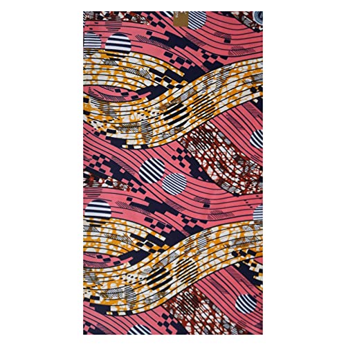 MAYNOWAX Coupon Pagne Tissu Wax Africain 100% coton 2 yards soit 180x120cm