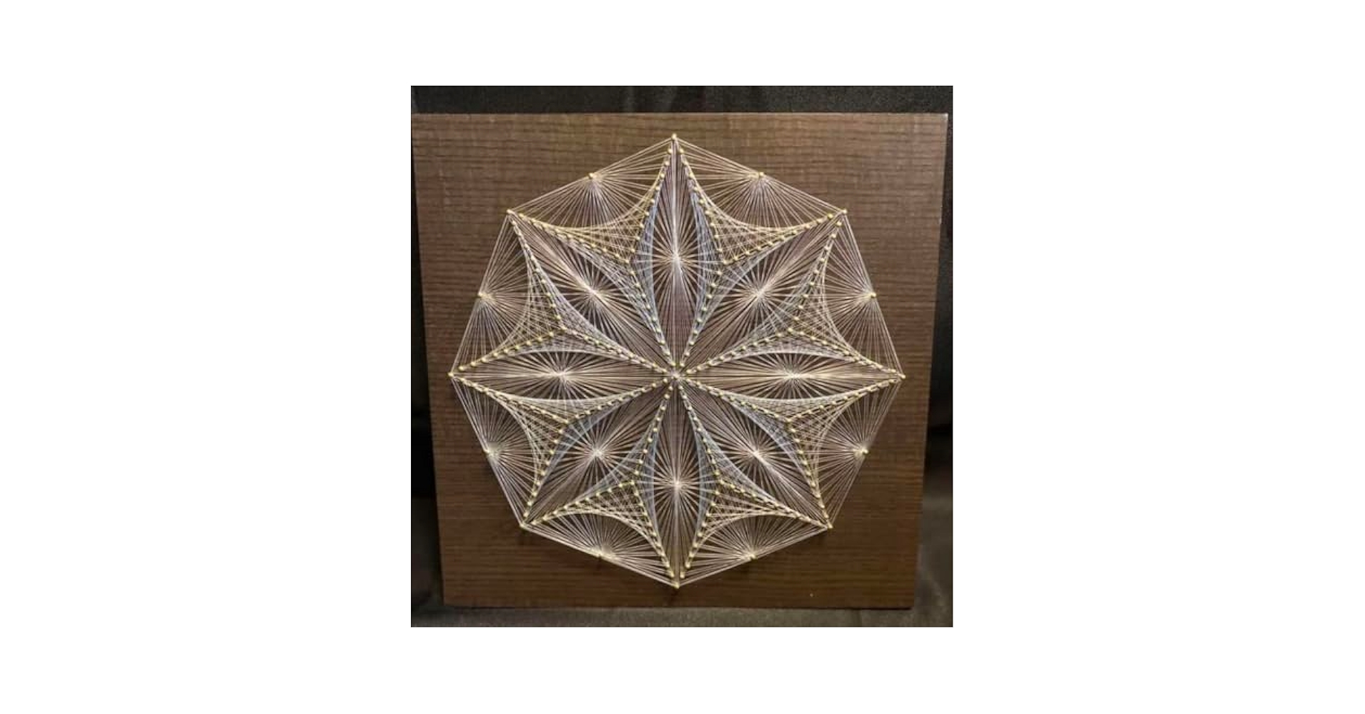 糸掛けアート　糸掛け曼荼羅　ストリングアート　虹恋花 糸掛けアート 糸掛け曼荼羅 ストリングアート 虹恋花 - メルカリ