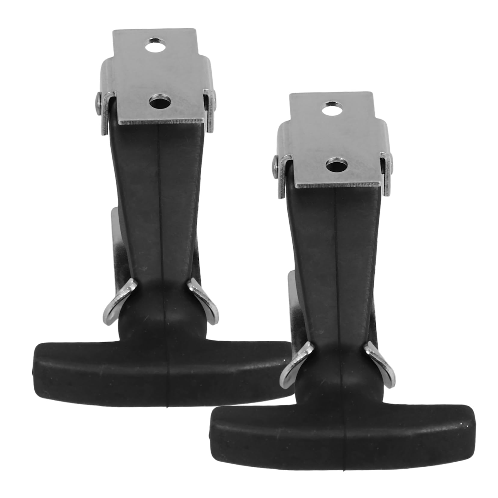 Unomor Stainless Steel Flexible Hood Latch Kit Boat Hatch Latches Rubber Hasp for Car Hood Catch Bracket