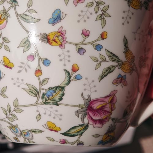 Taza grande ligera con tapa, porcelana ósea, microondas miniatura 6