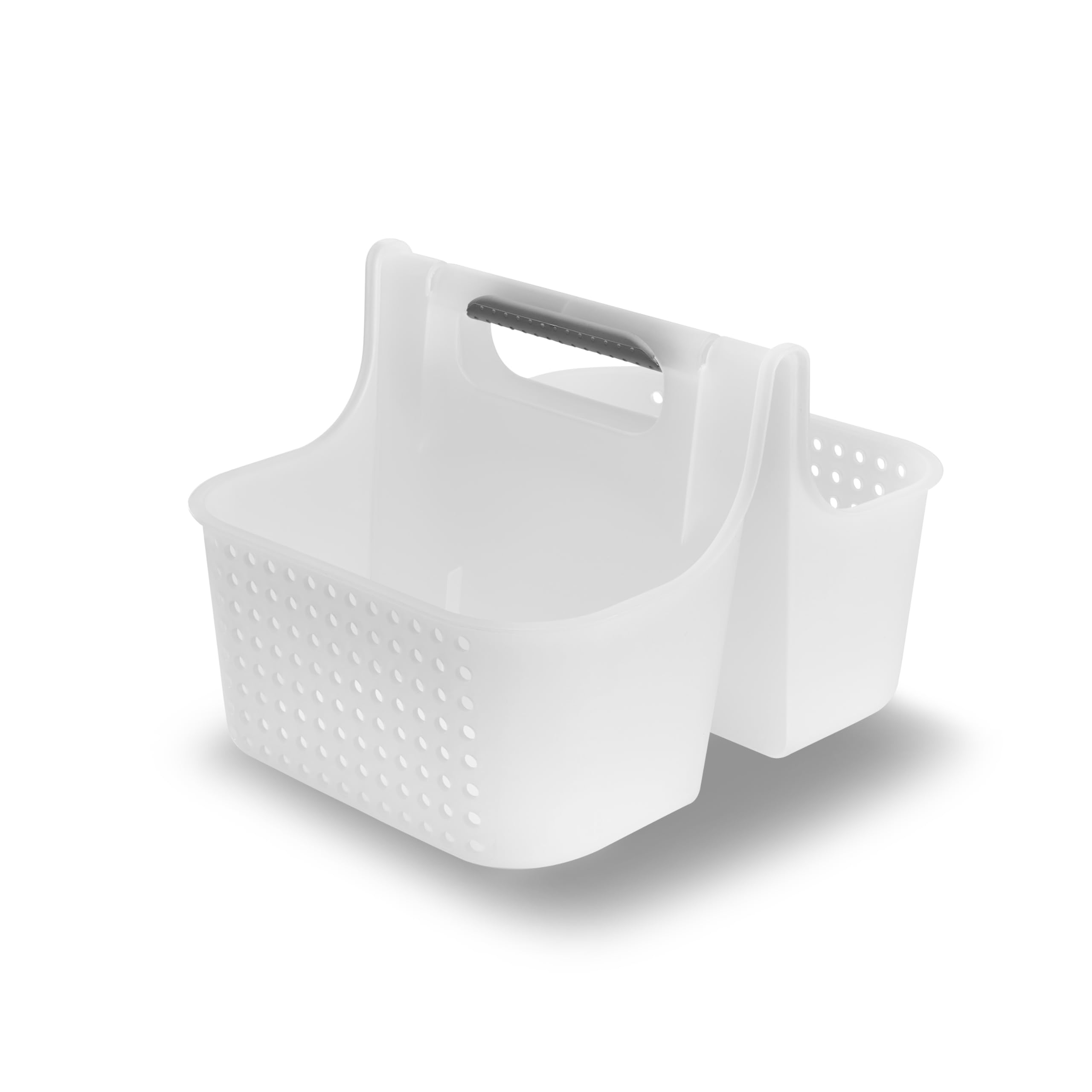 madesmart 2-komorowa torba prysznicowa z miękkim uchwytem do organizacji łazienki, plastikowe wiadro do przechowywania pod prysznic, duża, mroźna
