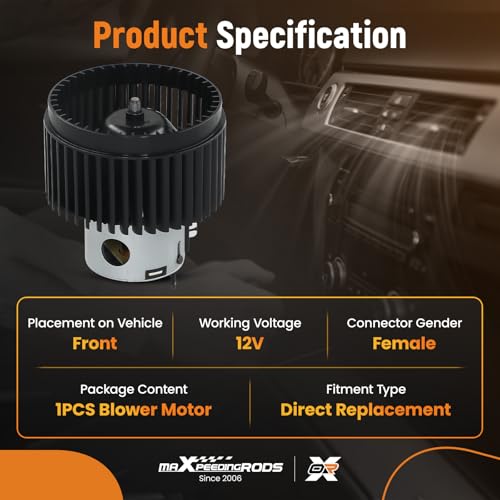 Image of maXpeedingrods 700242 HVAC Heater Blower Motor with Fan Fits for Chevrolet Cobalt 2005-2010, for Chevrolet HHR 2006-2011, for Pontiac G5 2007-2009# 15930424 25776197 GM3126132 PM9290