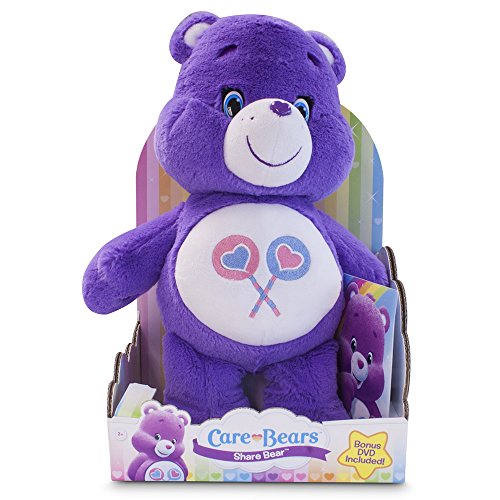 Osos Amorosos - Peluche con DVD, Color Morado Azulado, 40 cm (Giochi Preziosi 43180)