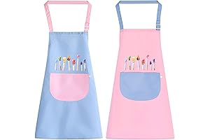 Children's 2-Pack Waterproof Aprons for Ages 8-12