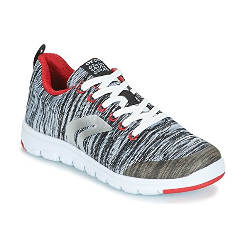 Baskets garçon Geox J Xunday L bleues et gris avec semelle respirante anti-transpiration