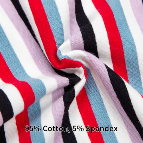 Image of Mud Kingdom Tank Tops for Little Boys Stripe Short Sleeve Crew Neck Cotton Summer Colorful Size 7-8