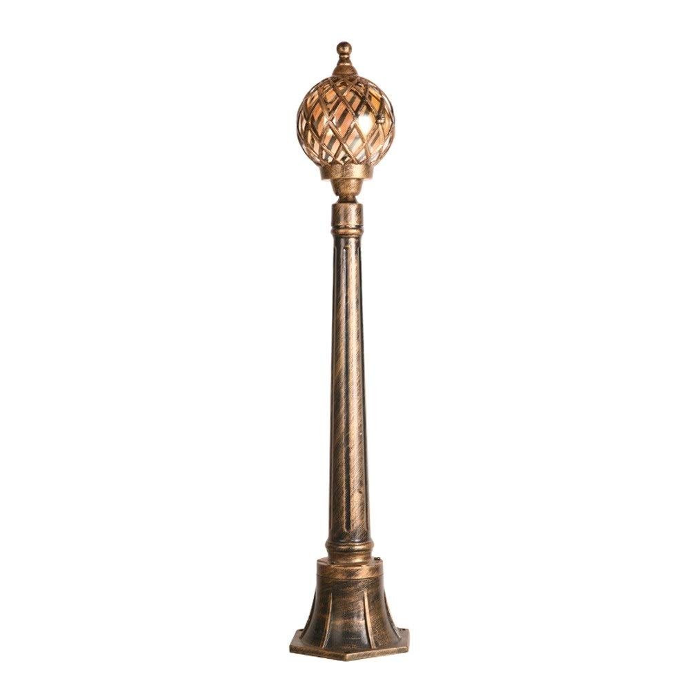 Lampa zewnętrzna, 105 cm, lampa na podwórko, europejska kula, tradycyjna śródziemnomorska szklana kula ze szkła aluminiowego, oświetlenie uliczne na zewnątrz