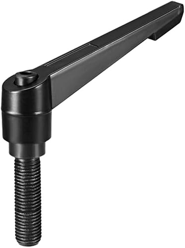 Miniatura 15 de uxcell M8 x 1.260 in Mango de sujeción ajustable Palanca de sujeción Rosca Botón de trinquete macho roscado Perillas de bloqueo Tornillo giratorio
