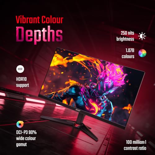 Image of Acer Nitro VG270U Z2 27 Inch QHD Gaming Monitor | IPS 2560x1440 | 275Hz Refresh Rate OC | DRR Support | 0.5ms GTG | DCI-P3 90% | HDR10 | AMD FreeSync Premium | HDMI 2.1, DP 1.4 | Dual 2W Speakers