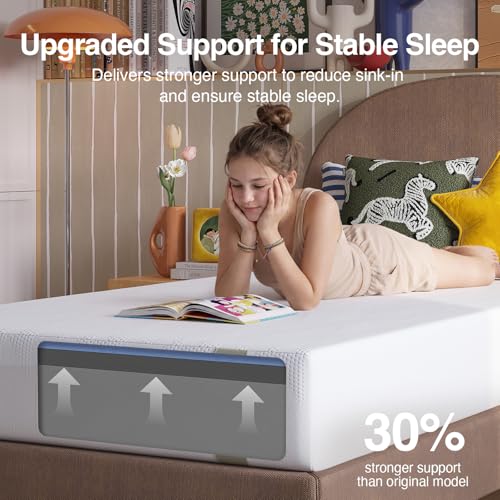 Image of Novilla 6 Inch Full Mattress in a Box, Full Size Memory Foam Mattress with Upgraded Support System for Enhanced Stability, Pressure Relief, CertiPUR-US Certified