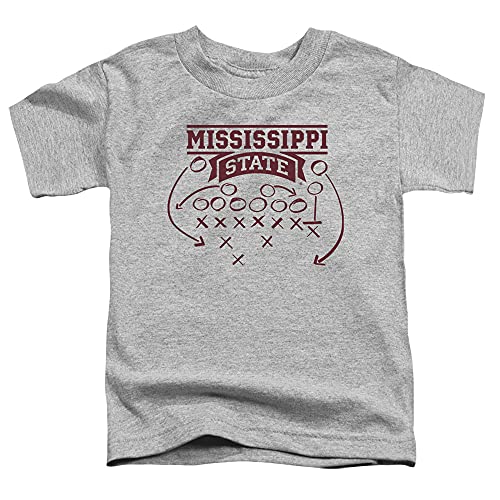 Mississippi State Bulldogs Official Football Play Unisex Toddler T Shirt,Athletic Heather, 2