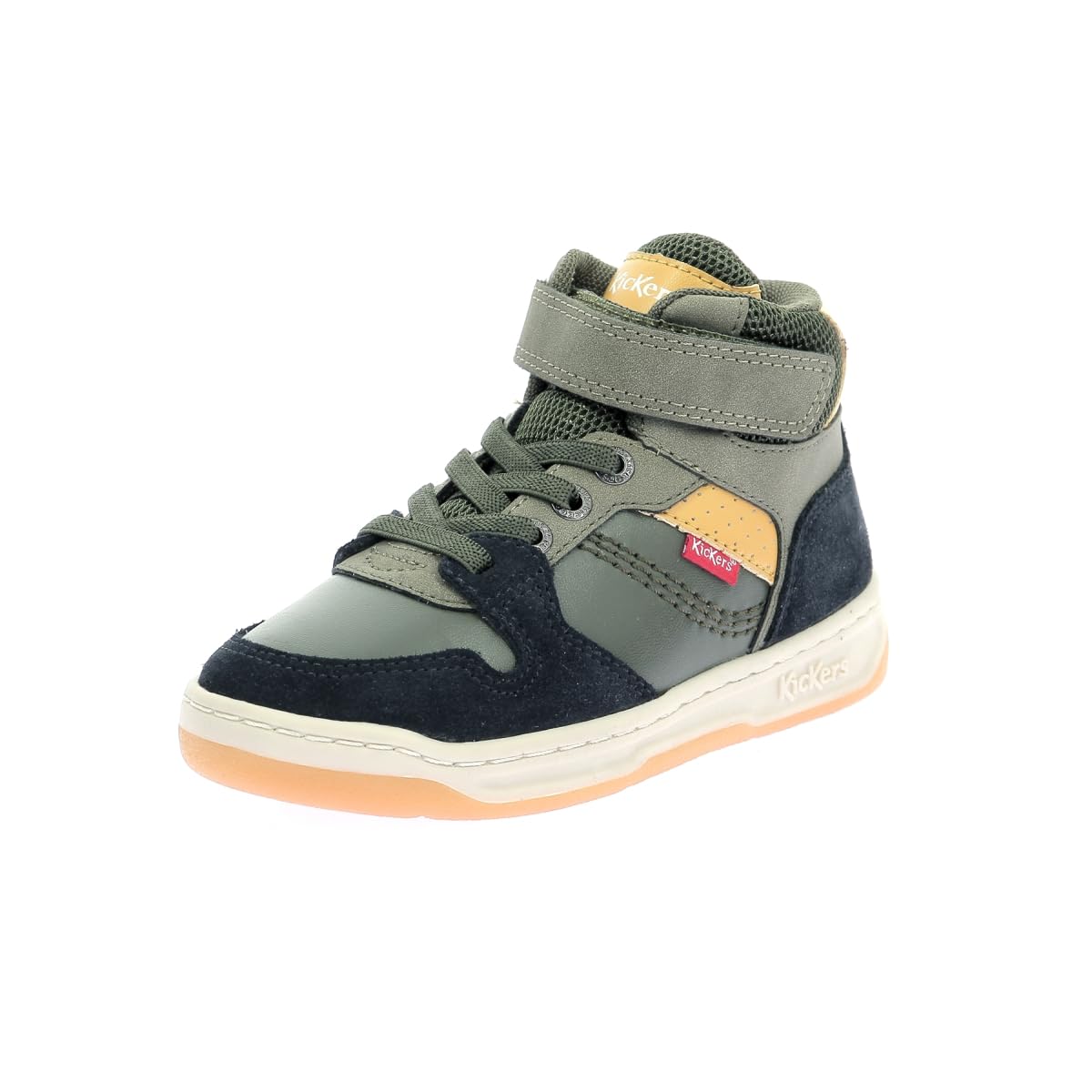 Kickado, hohe Sneaker, Unisex, Khaki, Marineblau, Camel, 32 EU
