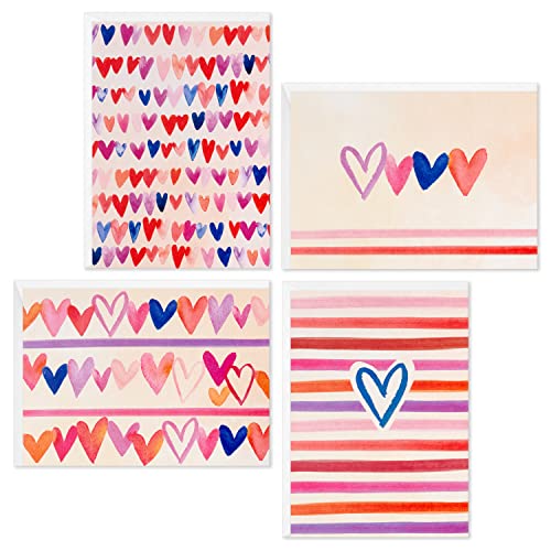 Cartes vierges Hallmark cœurs aquarelle pour célébrer vos moments de vie complices