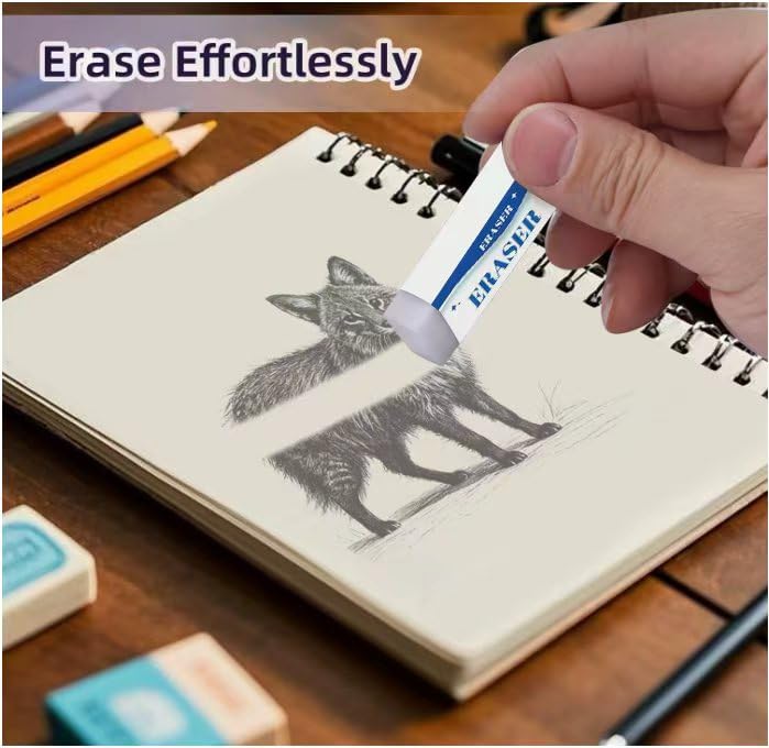 60% Off FAOGO Portable Erasers (6-Pack) for School & Office - Image 4
