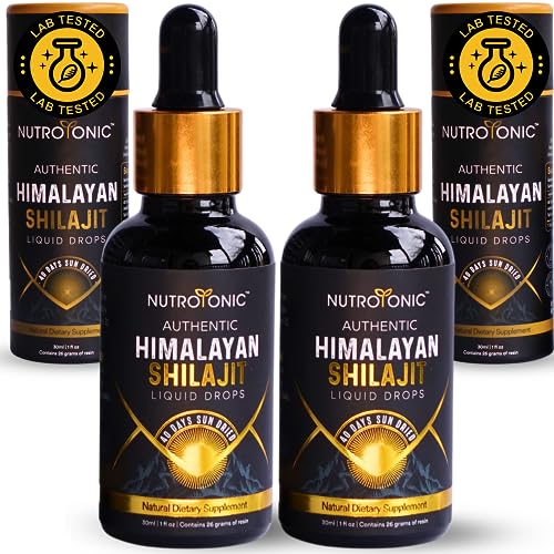 NutroTonic® Authentic Himalayan Shilajit Liquid Drops - Shilajit for Men
