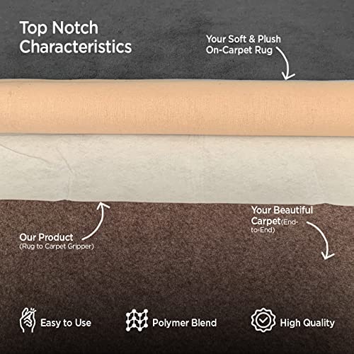 Rug Gripper Anti Slip Rug Underlay - Adhesive Polyester Rug Grippers from Rug To Carpet Anti-creep Rug Underlay for Carpet Stops Rugs from Moving - Provide Protection for Area Rugs 120cm X 180cm - Image 4