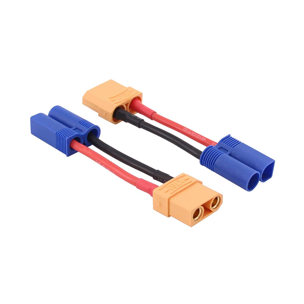 XT90 Zu EC5 Adapter – 4 Stück, 10 Cm 12AWG Kabel, Für RC-Modelle & Ladegeräte
