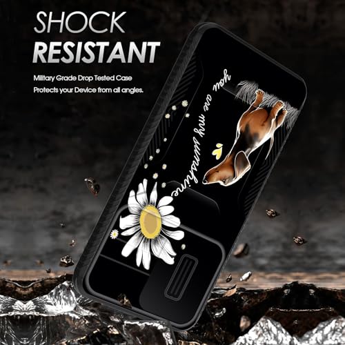 wiaekosef for Galaxy A36 5G/A56 5G Case Built in Slide Camera Lens Cover,Heavy Duty Shockproof Protection Dual Layer Case for Samsung Galaxy A36 5G/A56 5G 6.7" 2025,You are My Sunshine Dachshund - image 2