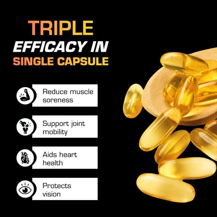 Image of Iron Alpha Omega 3 Fish Oil Capsules, 1500mg Fish Oil with 360mg DHA & 540mg EPA, 60 Softgels