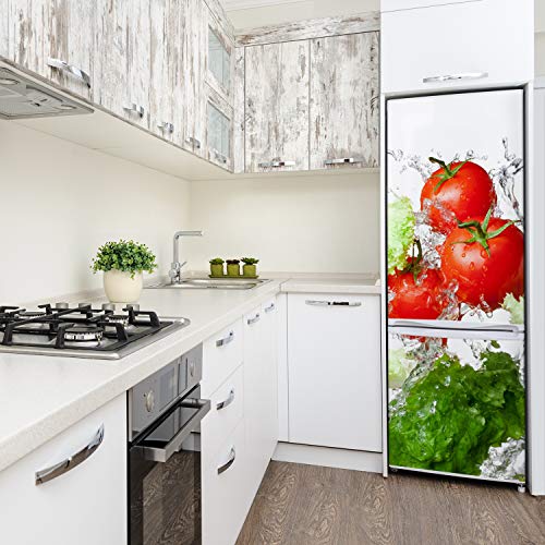 Cubierta del refrigerador autoadhesiva 60x180 cm decoración cocina de tomates 4