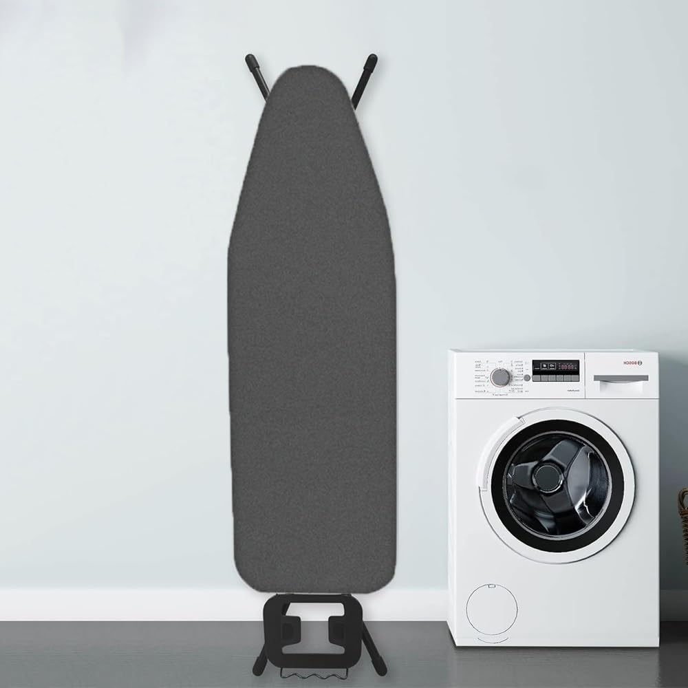 36x13in 38x13in 43x14in 48x15in Adjustable Replacement Ironing Board Cover and Pad, Standard Cotton Ironing Covers, Ironing Board Cover and Pad Easy Fit(Black,38x13in/97x33cm)