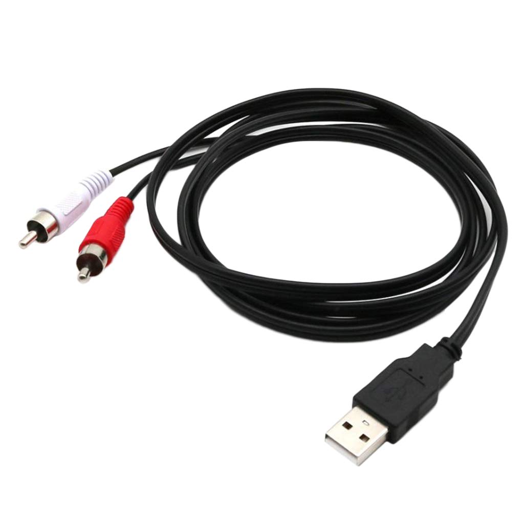 CALANDIS 1.5M USB A Male to 2X RCA Phono Male Av Cable Aux Audio Video Adapter Cord-image-33