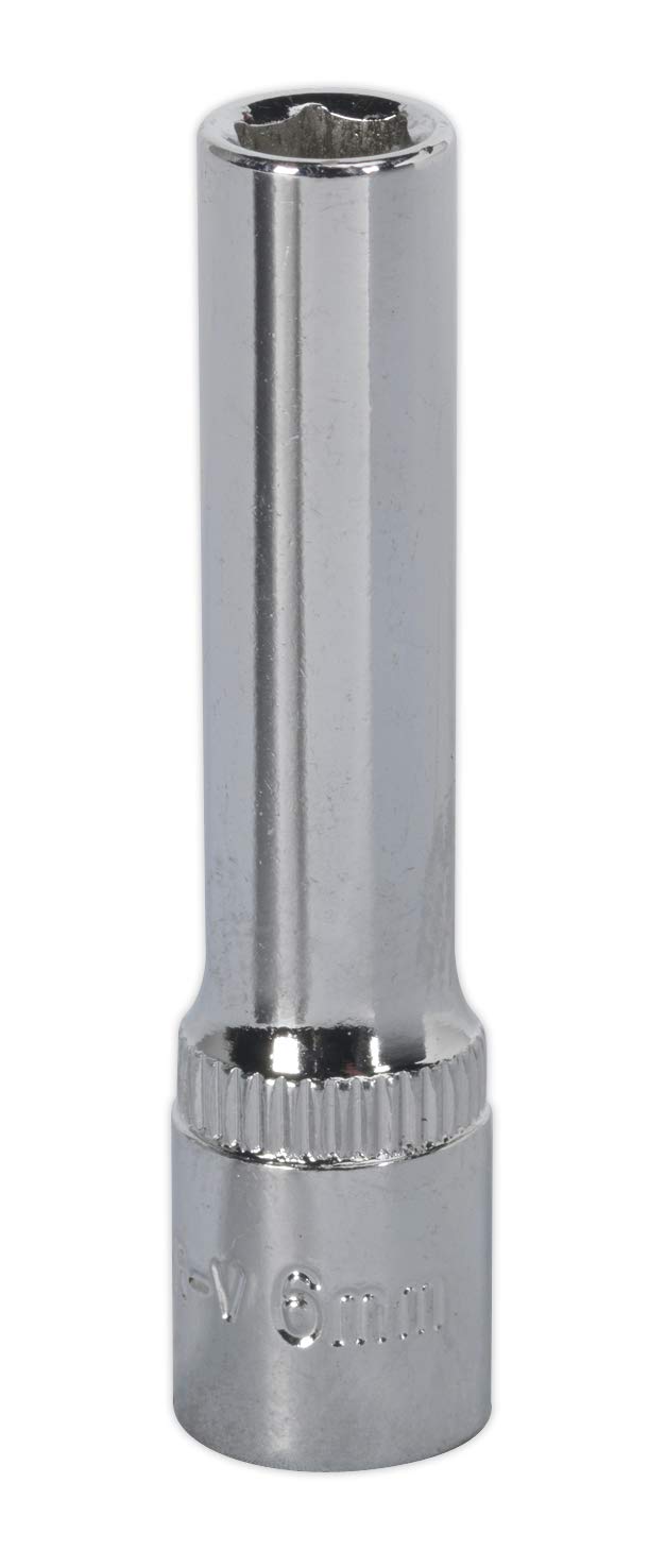 Sealey WallDrive Socket 6mm Deep 1/4"" Square Drive Fully Polished Socket Set