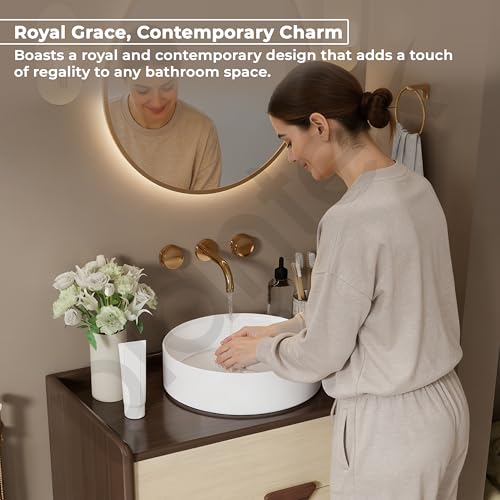 Image of Plantex Ceramic Table Top Wash Basin For Bathroom /Table Top Washbasin with 10 Years Glaze Warranty by Plantex /Round Countertop Vessel Sink Basin For Home /Office /Hotel (14.5 X 14.5 X 5Inch-RUBY-White)