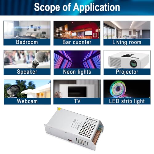 Image of DC 12V 100A 1200W Switching Power Supply Adapter PSU AC 110V / 220V-DC 12V Transformer Adapter, for LED Strip Light, CCTV Camera Security System,Computer Project of Industrial Power Supplies