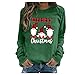 LIEIKIC Weihnachtspullover Damen Weihnachtspulli Rudolph Rentier Elfe Pullover Teenager Mädchen Weihnachtsshirt Weihnachtsbaum Drucke Festival Casual Sweatshirt Ugly Christmas Sweater Oversize Pulli