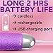 LuLu 7 Upgraded Personal Wand Massager with Unique Design - Premium with 5 Speeds 20 Patterns - Cordless Powerful and Handheld - USB Rechargeable for Back and Neck Relief - Purple