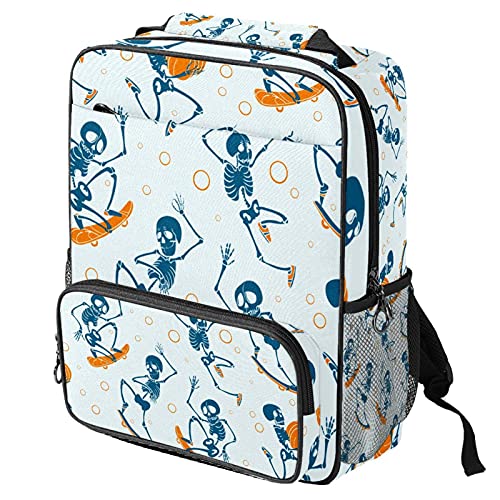 Sac à dos ordinateur portable protégeant vos dossiers avec style tête de mort unique