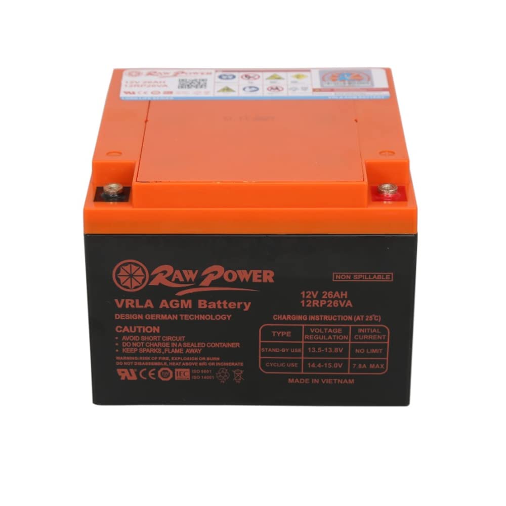 RAW POWER 12RP26VA VRLA AGM Battery