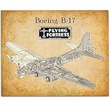 Boeing B-17 Flying Fortress - 11x14 Unframed Patent Print - Great Gift Under $15 for Aviation Geeks